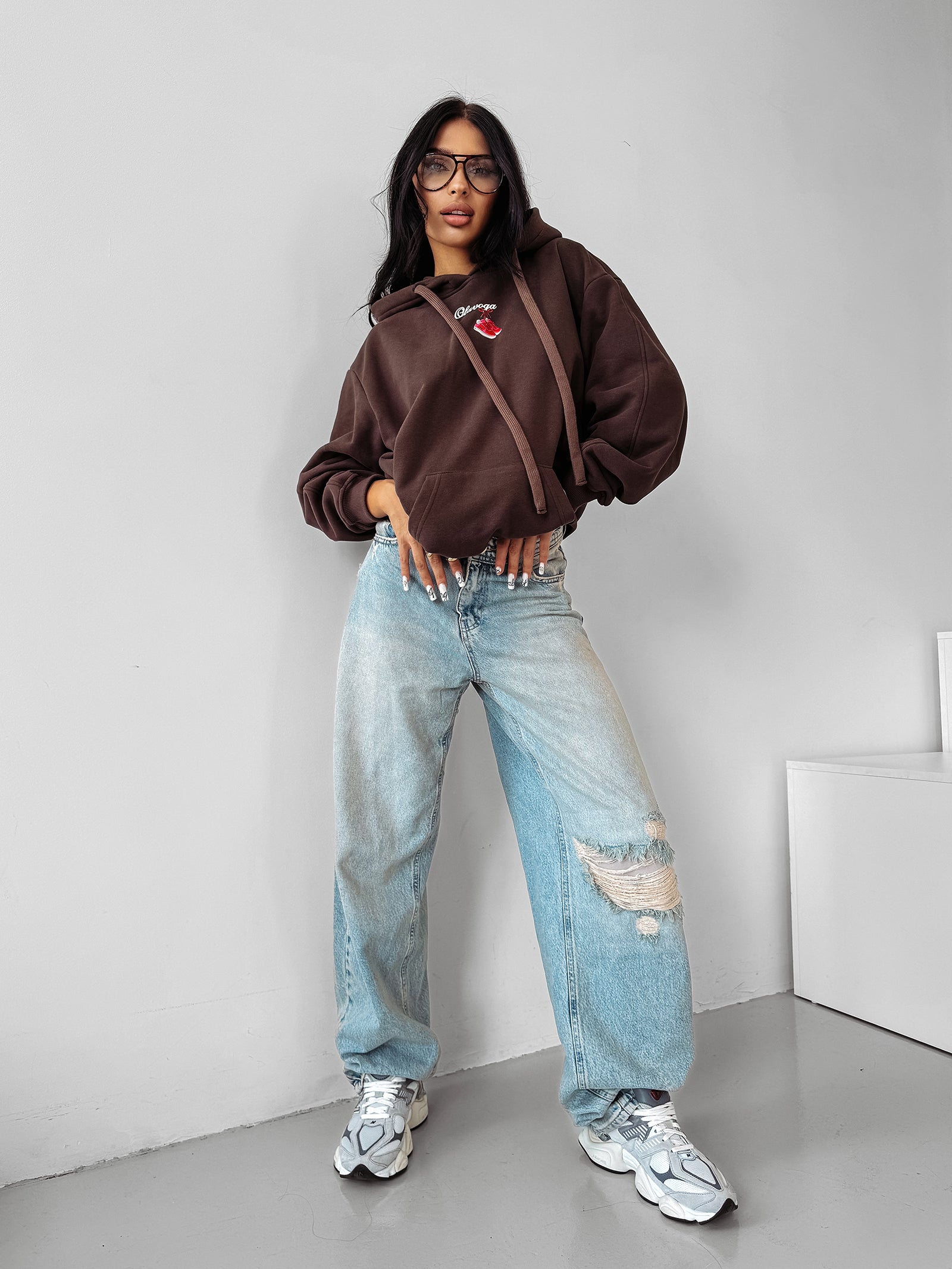 FLINT chocolate oversize sweatshirt