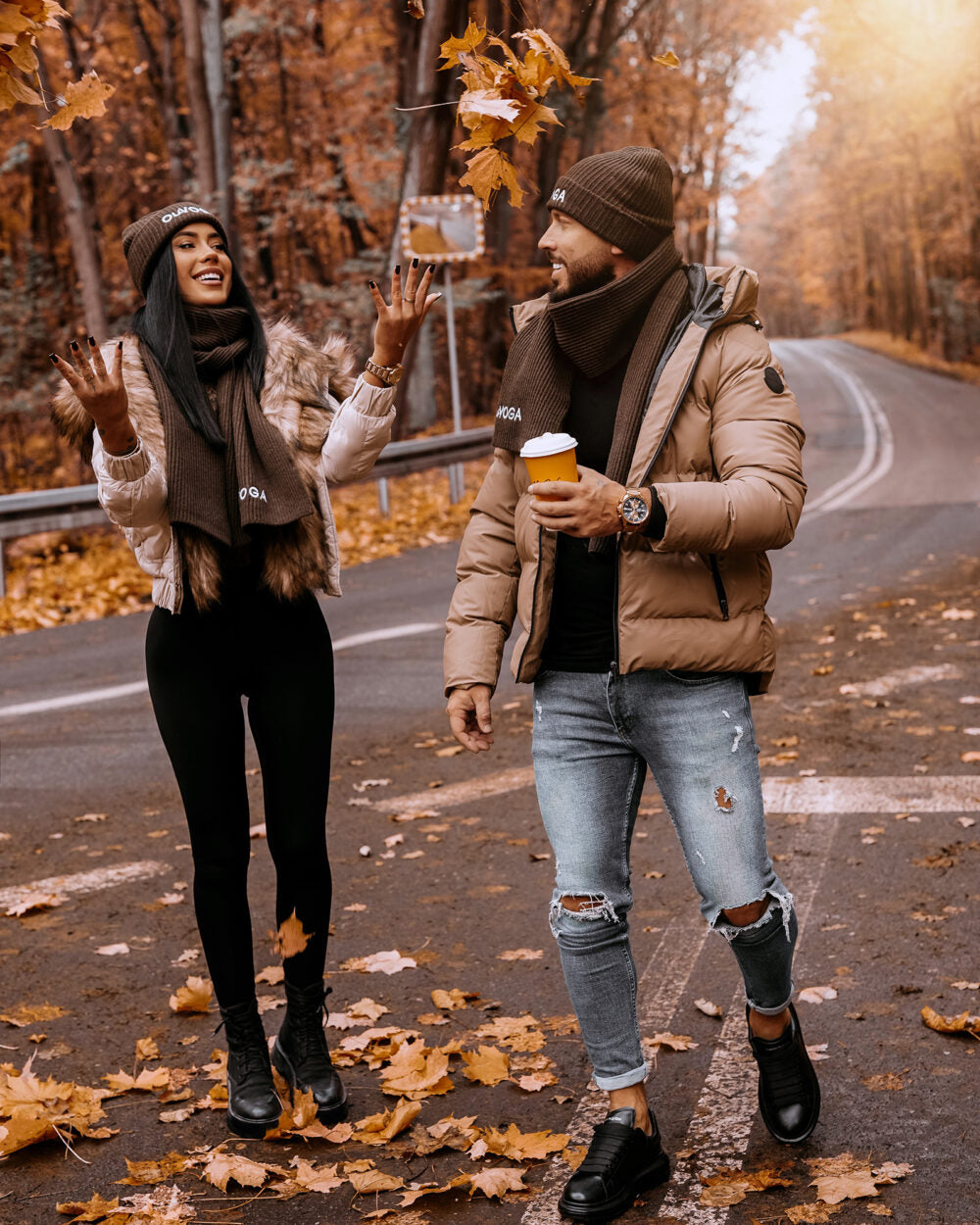 FIOLITO knitted hat, brown