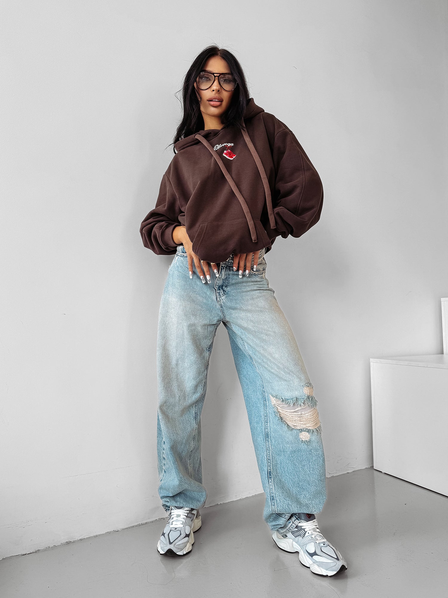 FLINT chocolate oversize sweatshirt