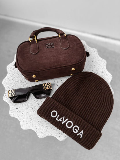 FIOLITO knitted hat, brown