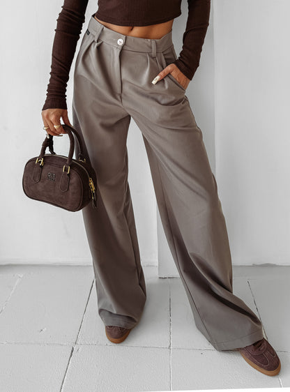 NIGHTBREAK latte trousers